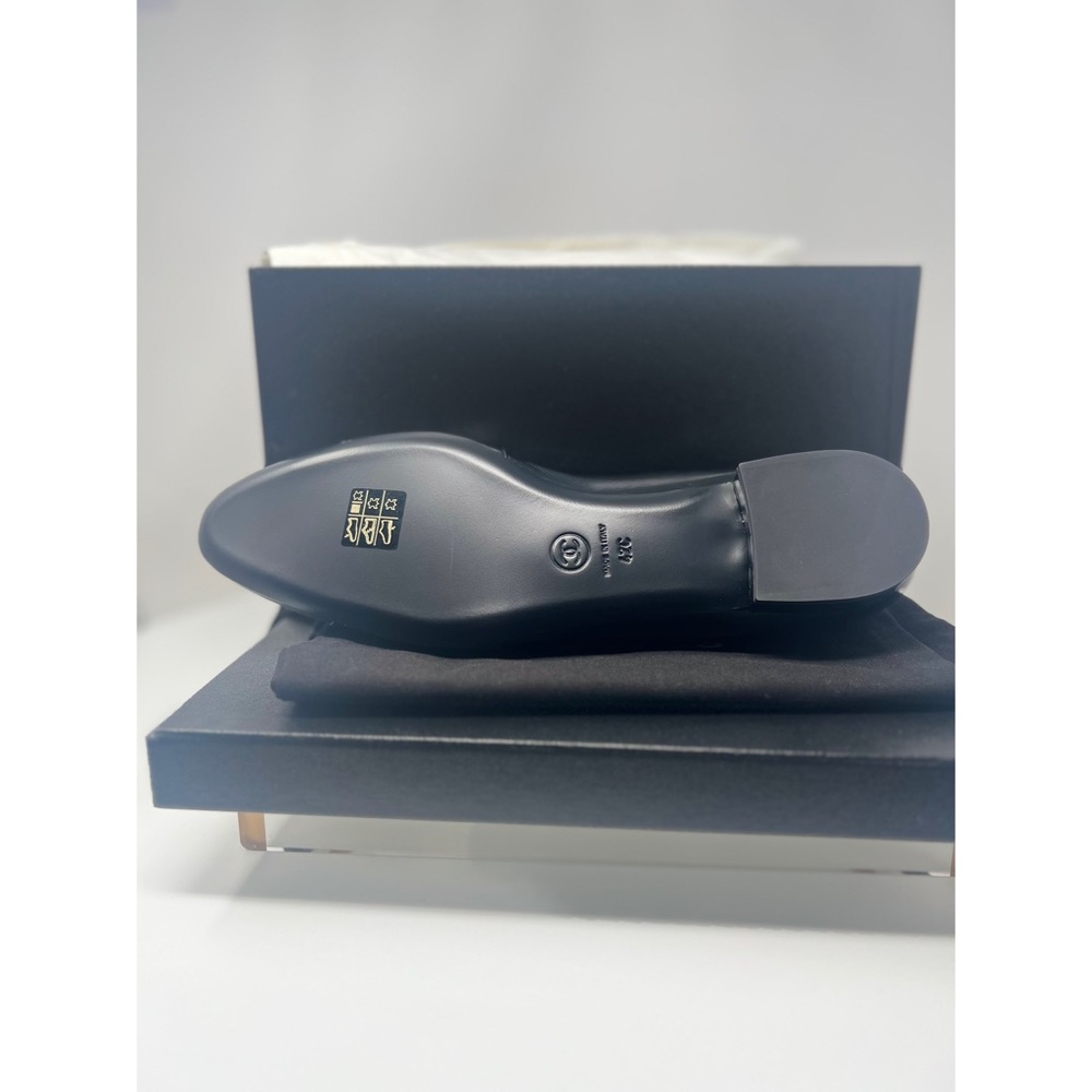 CHANEL black patent  leather bow loafers flats EURO 41C / USA 11C - Picture 14 of 14